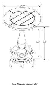 Morello - Round End Table With Pedestal Base - Coffee