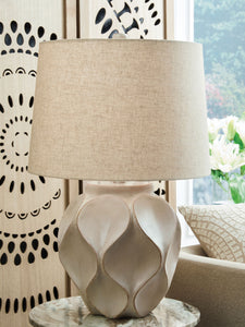 Edselham - Distressed Cream - Paper Table Lamp