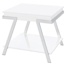 Marcia - Rectangular Side End Table - White High Gloss