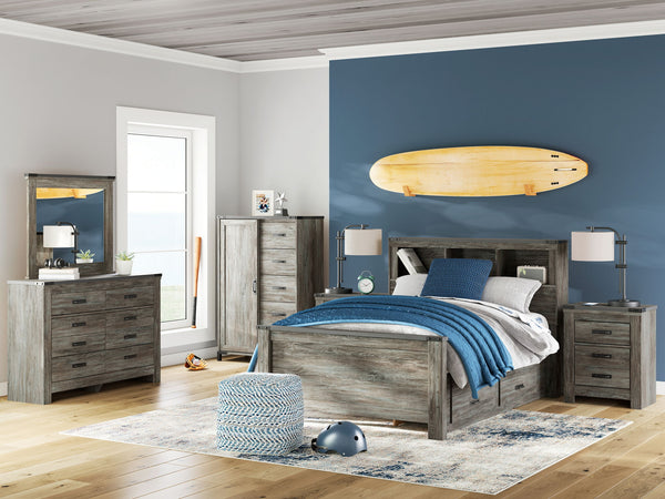 Frandern Bookcase Panel Bedroom Set With Storage