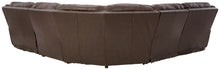 Dunleith - Chocolate - 5-Piece Power Reclining Sectional