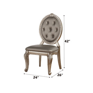 Northville - Side Chair (Set of 2) - Synthetic Leather & Antique Silver