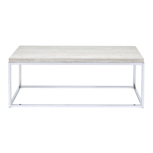 Snyder - Coffee Table - Engineered Stone Top & Chrome
