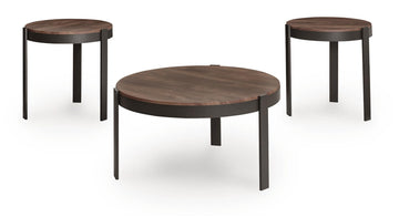 Horizon Hills - Occasional Table Set (Set of 3) - Brown / Black