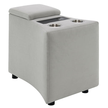 Emee - Console With USB - Gray Corduroy