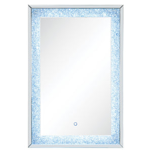 Noralie - 47" Accent Mirror With LED - Mirrored & Faux Diamonds