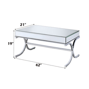 Yuri - Coffee Table - Mirrored & Chrome
