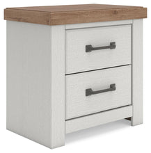 Savonport - Two Drawer Night Stand - White / Brown