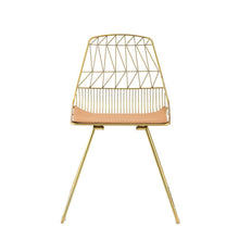 Fantasia - Side Chair (Set of 2) - Whiskey Synthetic Leather & Gold