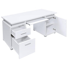 Tracy 55-inch 2-drawer Office Computer Desk – White