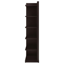 Alder 71-inch 6-shelf Corner Bookcase – Cappuccino