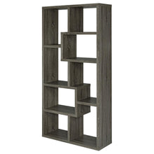 Theo 71-inch 6-shelf Bookshelf – Weathered Grey