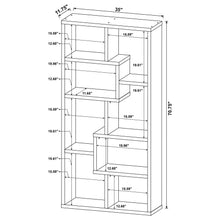 Theo 71-inch 6-shelf Bookshelf – Mango