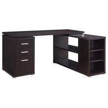 Yvette 60-inch 3-drawer L-Shape Computer Desk – Cappuccino