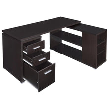 Yvette 60-inch 3-drawer L-Shape Computer Desk – Cappuccino