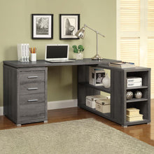 Yvette 60-inch 3-drawer L-Shape Computer Desk – Weathered Grey