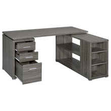 Yvette 60-inch 3-drawer L-Shape Computer Desk – Weathered Grey