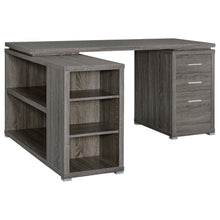 Yvette 60-inch 3-drawer L-Shape Computer Desk – Weathered Grey