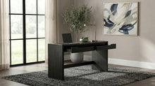 Leandro 2-drawer Home Office Writing Desk – Burnished Black