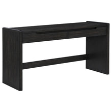 Leandro 2-drawer Home Office Writing Desk – Burnished Black