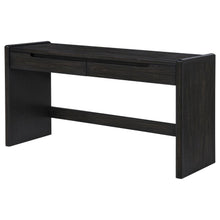 Leandro 2-drawer Home Office Writing Desk – Burnished Black