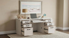 Altidore 68-inch 7-drawer Executive Home Office Desk – Distressed White