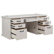 Altidore 68-inch 7-drawer Executive Home Office Desk – Distressed White