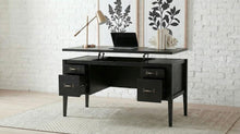 Graham 4-Drawer Lift-Top Computer Desk – Black