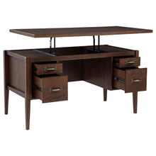 Graham 4-Drawer Lift-Top Computer Desk – Walnut Brown