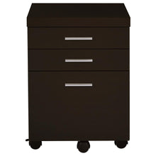 Skylar L-Shape Desk with Mobile File Cabinet – Cappuccino