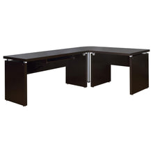 Skylar 83-inch L-Shaped Office Computer Desk – Cappuccino