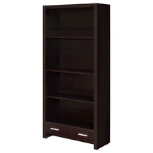 Skylar 71-inch 4-shelf Bookcase with Drawer – Cappuccino