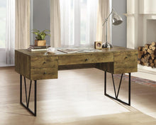 Analiese 63-inch 4-drawer Writing Desk – Rustic Nutmeg