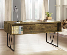 Analiese 63-inch 4-drawer Writing Desk – Rustic Nutmeg