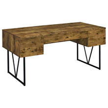 Analiese 63-inch 4-drawer Writing Desk – Rustic Nutmeg