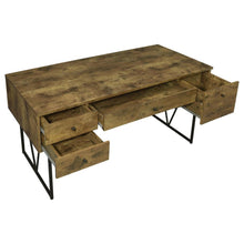 Analiese 63-inch 4-drawer Writing Desk – Rustic Nutmeg