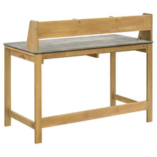 Besler 47-inch SmartTop™ Writing Desk with Shelf – Cement / Natural