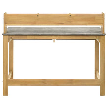 Besler 47-inch SmartTop™ Writing Desk with Shelf – Cement / Natural