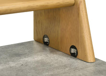 Besler 47-inch SmartTop™ Writing Desk with Shelf – Cement / Natural