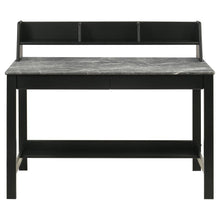 Besler 47-inch SmartTop™ Writing Desk with Shelf – Grey Stone / Black