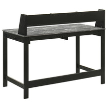 Besler 47-inch SmartTop™ Writing Desk with Shelf – Grey Stone / Black