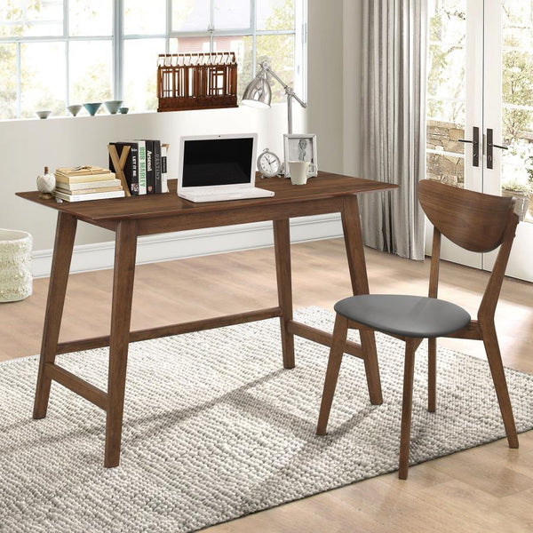 Karri 2-piece Home Office Computer Desk and Chair Set – Walnut