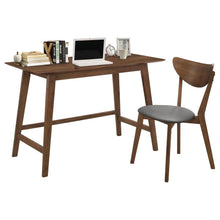 Karri 2-piece Home Office Computer Desk and Chair Set – Walnut