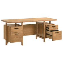 Roldan 69-inch 4-drawer Computer Desk with File Drawer – Light Ash