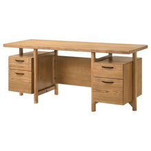 Roldan 69-inch 4-drawer Computer Desk with File Drawer – Light Ash