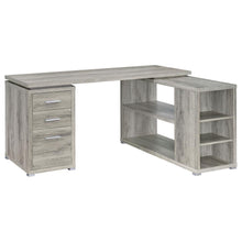 Yvette 60-inch 3-drawer L-Shape Computer Desk – Grey Driftwood
