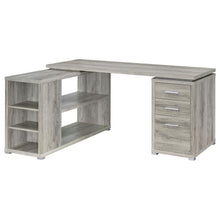 Yvette 60-inch 3-drawer L-Shape Computer Desk – Grey Driftwood