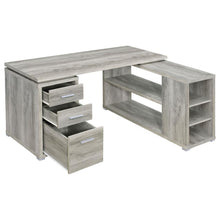 Yvette 60-inch 3-drawer L-Shape Computer Desk – Grey Driftwood