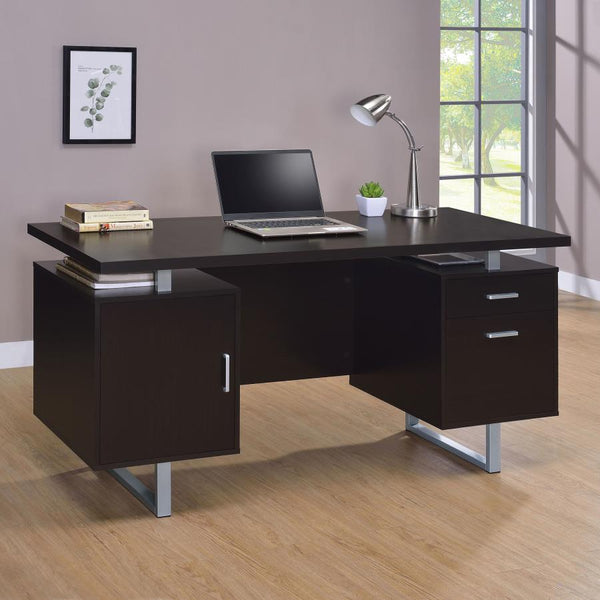 Lawtey 60-inch 2-drawer Office Computer Desk – Cappuccino