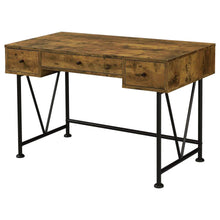 Analiese 47-inch 3-drawer Writing Desk – Rustic Nutmeg